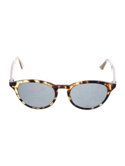 Pre-owned Dita Round Tinted Sunglasses In Brown