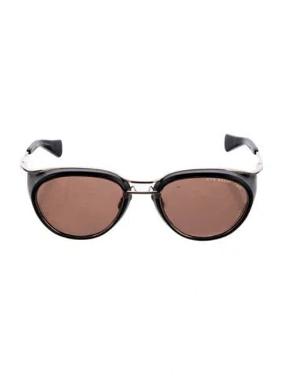 Pre-owned Dita Round Tinted Sunglasses In Brown