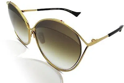 Pre-owned Dita Sasu Women's Sunglasses Dts516-03 Gold/brown Gradient Authentic