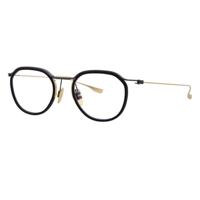Dita Schema-two Demo Round Unisex Eyeglasses Dtx131 02 49 In Black
