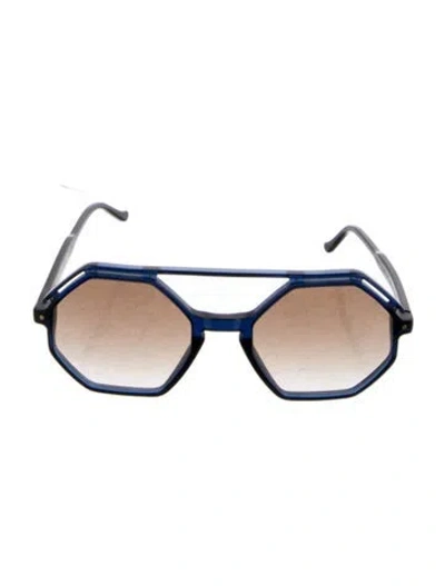 Pre-owned Dita Shield Gradient Sunglasses In Blue
