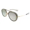 Dita Spacecraft 19017-c-gry-gld-52 Unisex Aviator Sunglasses In Multi