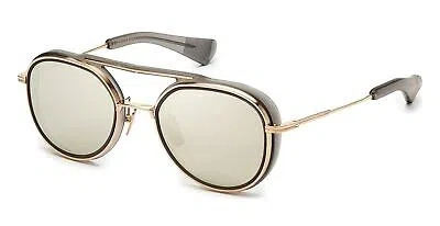 Pre-owned Dita Spacecraft 19017-c-gry-gld-52-z Matte Crystal Grey White Gold In Gray