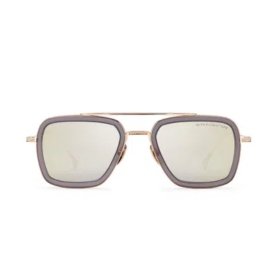 Dita Square Frame Sunglasses In Gold
