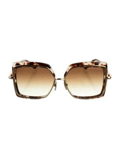 Pre-owned Dita Square Gradient Sunglasses In Brown