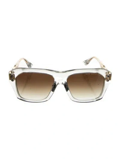 Pre-owned Dita Square Gradient Sunglasses In Clear
