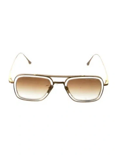 Pre-owned Dita Square Gradient Sunglasses In Gold