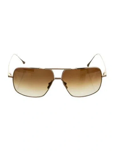 Pre-owned Dita Square Gradient Sunglasses In Gold