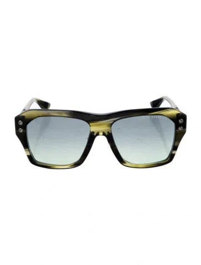 Pre-owned Dita Square Gradient Sunglasses In Green