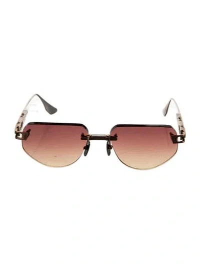 Pre-owned Dita Square Gradient Sunglasses In Metallic/pink