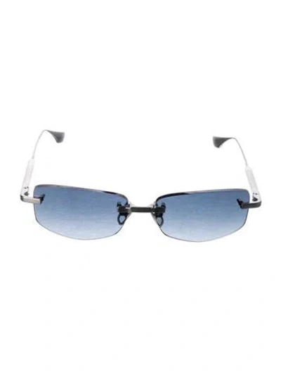 Pre-owned Dita Square Gradient Sunglasses In Silver