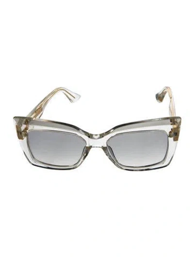 Pre-owned Dita Square Mirrored Sunglasses In Transparent