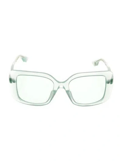 Pre-owned Dita Square Tinted Sunglasses In Blue