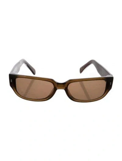 Pre-owned Dita Square Tinted Sunglasses In Brown