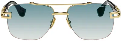Dita Ssense Exclusive Gold Grand-evo One Sunglasses In Black/gold