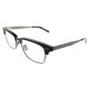 Dita Statesman Three Drx-2064-a-blk-slv-55 Unisex Rectangle Eyeglasses 55mm In Multi