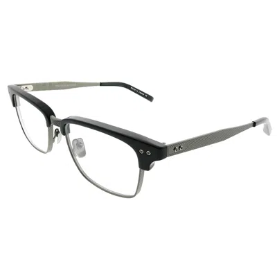Dita Statesman Three Drx-2064-a-blk-slv-55 Unisex Rectangle Eyeglasses 55mm In Multi
