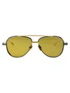 Dita Subsystem Sunglasses In Black Iron - Yellow Gold W Golden Amber
