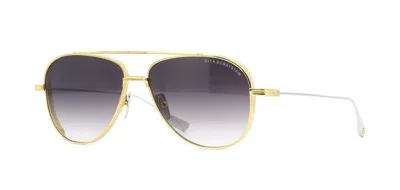 Pre-owned Dita Subsystem Yellow Gold Silver/dark Grey Shaded (01) Sunglasses In Gray
