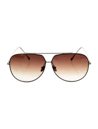 Pre-owned Dita Sunbeam Aviator Sunglasses In Gold