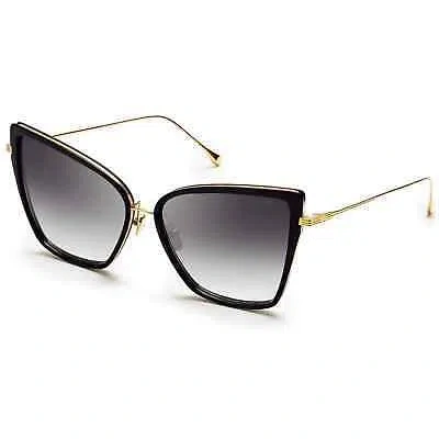 Pre-owned Dita Sunbird Sunglasses 21013-a-blk-gld Black Gold Grey Gradient Lens Women In Gray