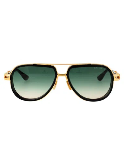 Dita Sunglasses In Yellow Gold - Black W/ Lunar Forest Gradient