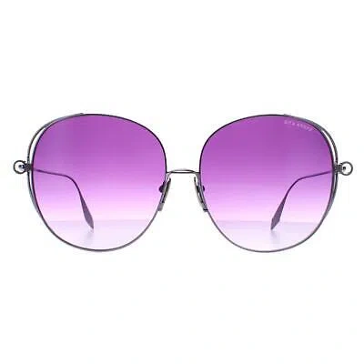 Pre-owned Dita Sunglasses Arohz Dts156-a-02 Lilac Chrome Dark To Light Lavender Gradient In Silver