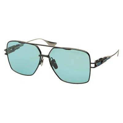 Dita Sunglasses Aviator Full Rim, Matte Black Frame And Dark Turquoise Lens