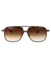 Dita Sunglasses In Black Iron - White Gold W/ Dark Brown To Clear Gradient