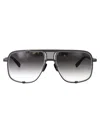 Dita Sunglasses In Black Iron W/ Dark Grey To Clear Gradient