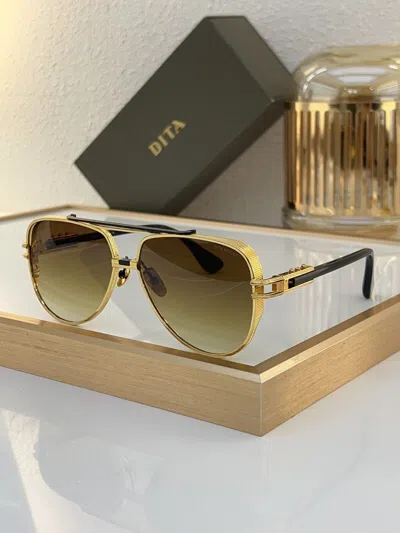 Pre-owned Dita Sunglasses Dts435 Black/gold Brown Gradient Lenslens