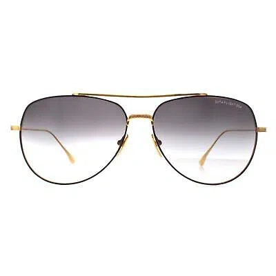 Pre-owned Dita Sunglasses Flight 004 7804 A Black Yellow Gold Dark Gray To Clear Gradient