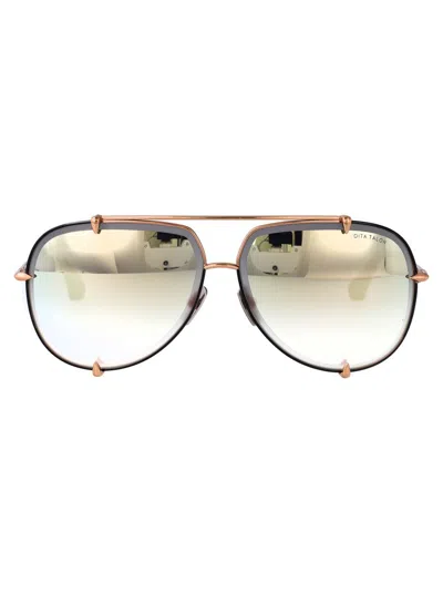 Dita Sunglasses In Rose Gold W/ Dark Grey To Clear - Milky Gold Flash - Ar
