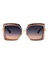 Dita Sunglasses In San Ono Swirl - Rose Gold W/ Grey To Peach Gradient