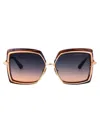 Dita Sunglasses In San Ono Swirl - Rose Gold W/ Grey To Peach Gradient