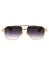 Dita Kudru Sunglasses In Yellow Gold - Antique Silver W/ Grey To Clear Gradient