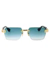 Dita Meta-evo One Sunglasses In Yellow Gold - Arctic Sky Swirl W Turquoise To Clear Gradient