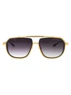 Dita Sunglasses In Yellow Gold - Black Iron W/grey To Clear Gradient