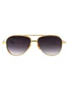 Dita Subsystem Sunglasses In Yellow Gold - Silver W Dark Grey To Clear Gradient