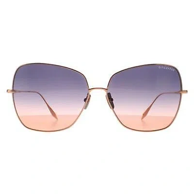 Pre-owned Dita Sunglasses Zazoe Dts145-a-01 Rose Gold Dark Gray To Peach Gradient