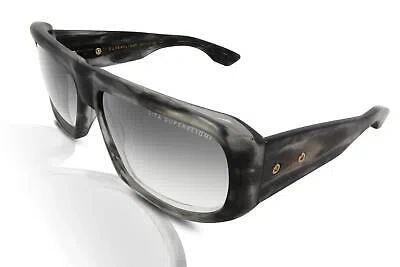 Pre-owned Dita Superflight Sunglasses Dts133-03 Matte Crystal Grey Swirl/white Gold/grey In Gray