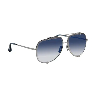 Dita Talon Dt 23007-e-slv-62 Unisex Aviator Sunglasses In Blue