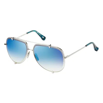 Dita Talon Dt 23007-e-slv-62 Unisex Aviator Sunglasses In Blue