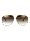 Dita Talon Sunglasses In 18k Gold W/ Dark Grey To Clear-gold Flash - Ar