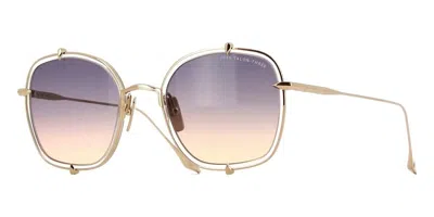 Pre-owned Dita Talon-three Crystal Clear White Gold/peach Shaded (dts442-a-04) Sunglasses