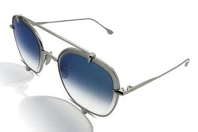 Pre-owned Dita Talon-two Women's Sunglasses 23009-a-slv Silver/blue Mirror 54mm Authentic