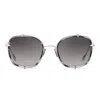 Dita Talon-three Oversized Square Frame Sunglasses With Gradient Tint In Metallic
