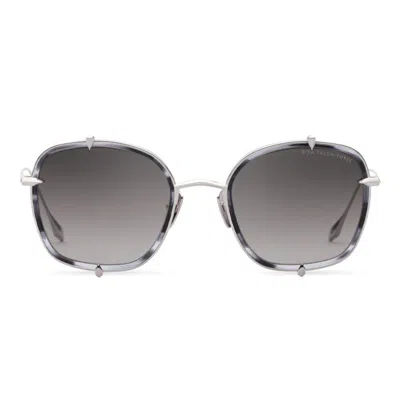Dita Talon-three Oversized Square Frame Sunglasses With Gradient Tint In Metallic