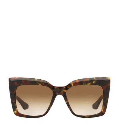 Dita Telemaker Cat Eye Sunglasses In Brown
