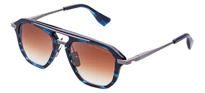 Pre-owned Dita Terracraft Nautilus Blue Swirl And Silver/brown Shaded (03) Sunglasses